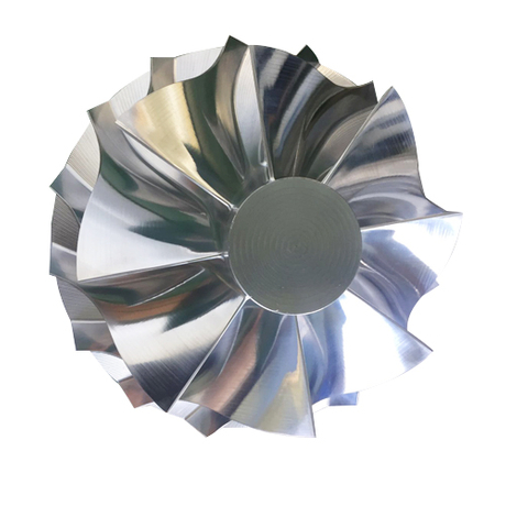 Locomotive and marine turbocharger aluminum Compressor wheel for five CNC machining center