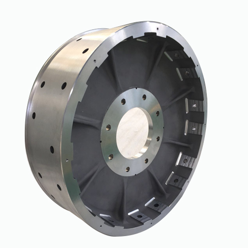 Rail transit fan aluminum impeller hub for lower pressure casting