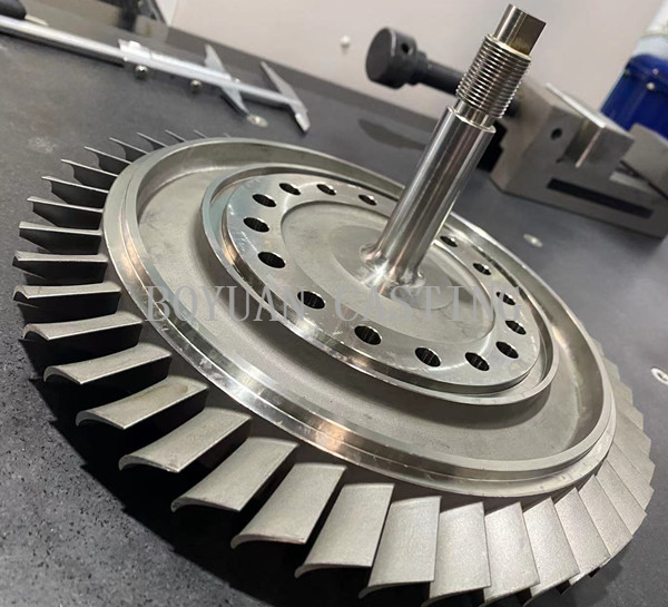 Diameter 350mm turbojet engine parts supealloy turbine wheel casting