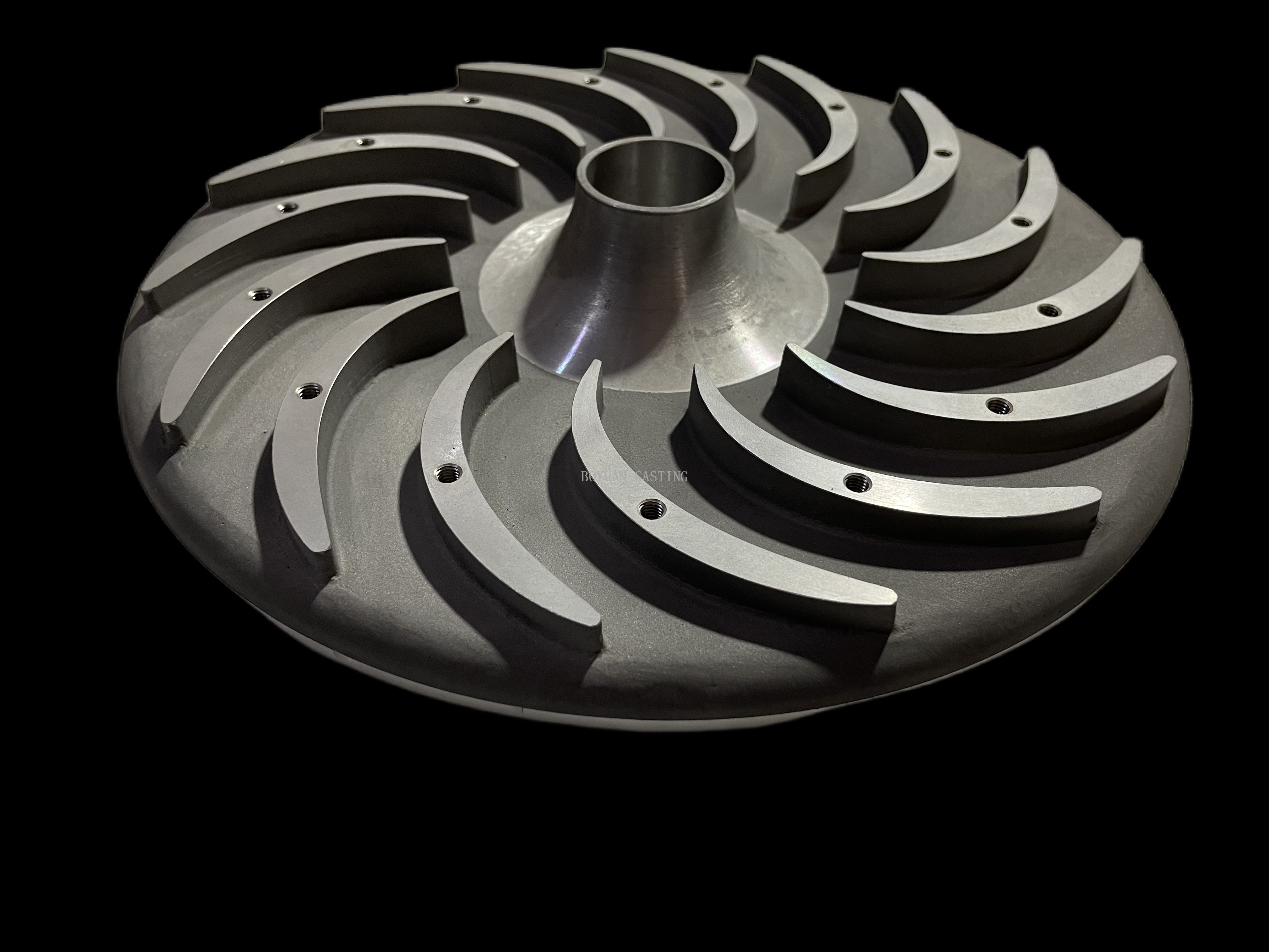 Metal mould low pressure casting aluminum reflux curve front cover used for compressor