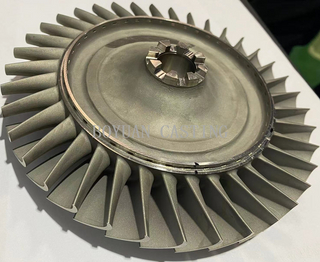 Superalloy turbine wheel used for turbojet engine parts