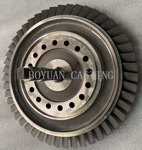 Diameter 350mm turbojet engine parts supealloy turbine wheel casting