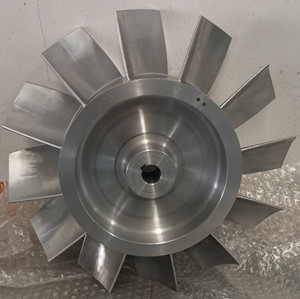 Aluminum blower fan impeller by 5 axis cnc machining center