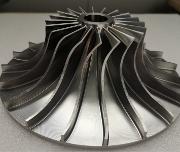 Stainless steel compressor wheel for 5 axis CNC machining center