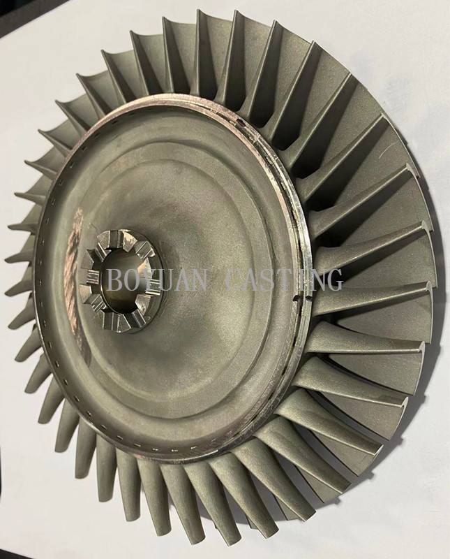Superalloy turbine wheel used for turbojet engine parts