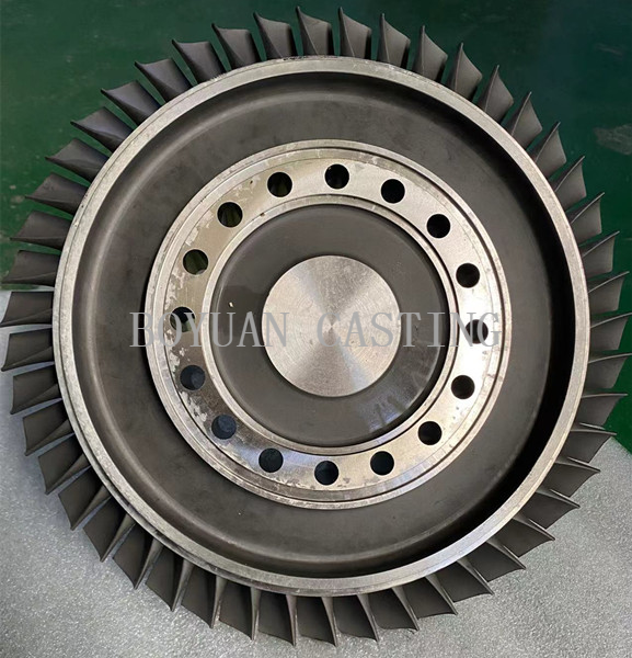 Diameter 350mm turbojet engine parts supealloy turbine wheel casting