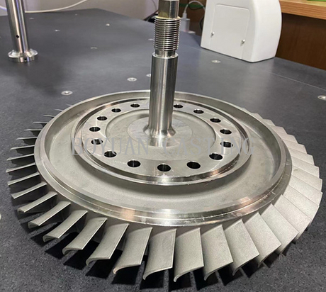 Diameter 350mm turbojet engine parts supealloy turbine wheel casting
